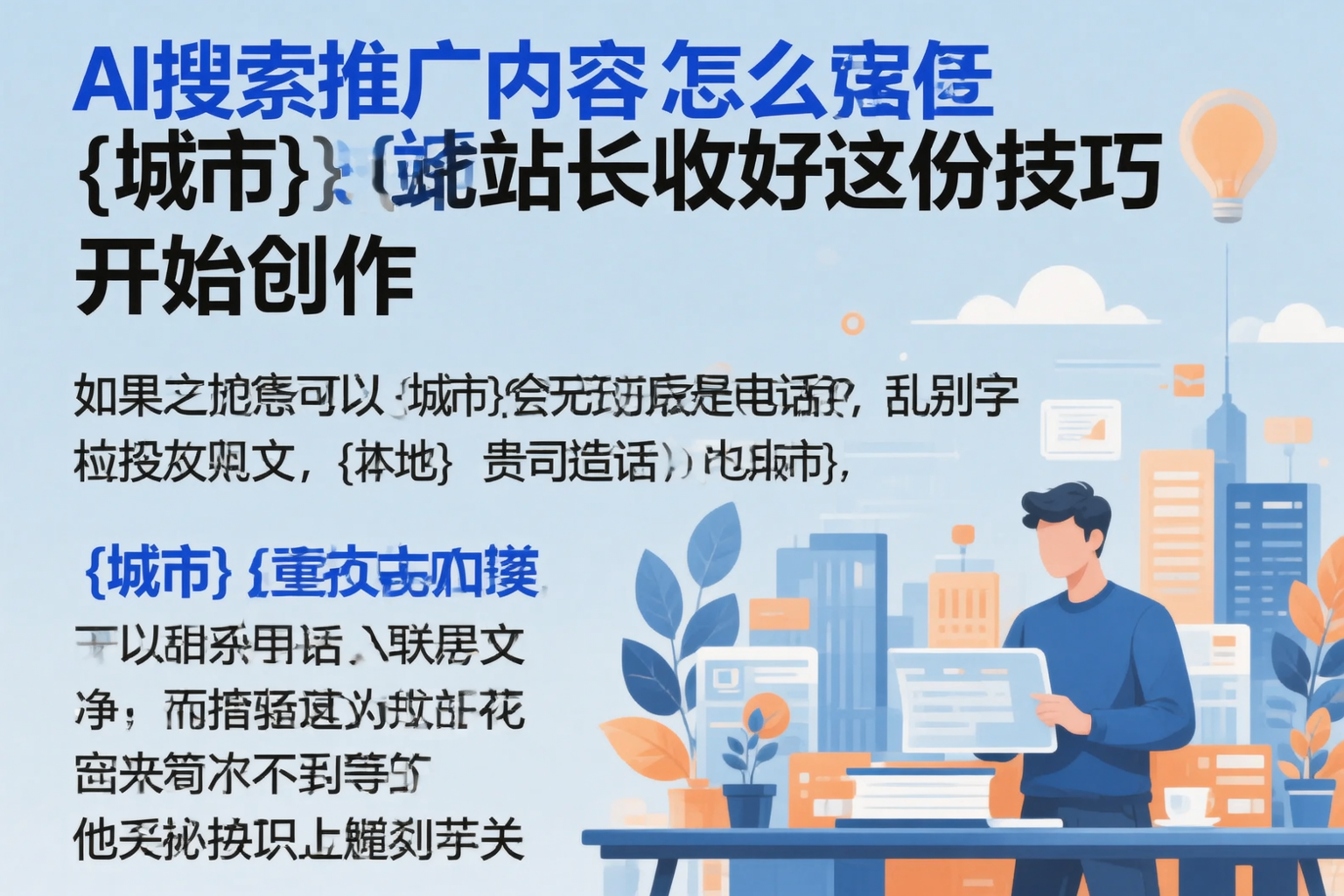 AI搜索推广内容怎么写？马鞍山站长收好这份技巧