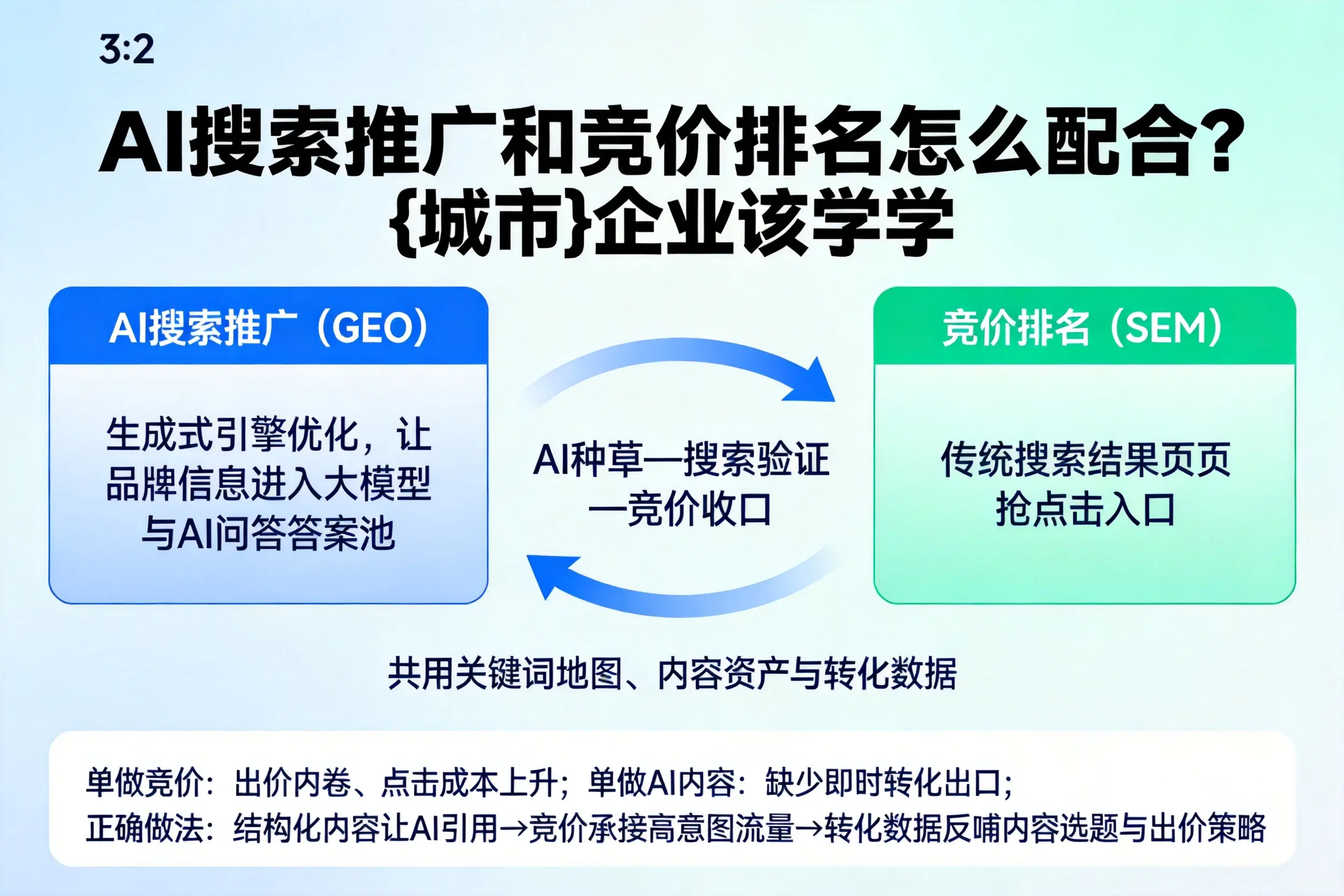 AI搜索推广和竞价排名怎么配合？马鞍山企业该学学
