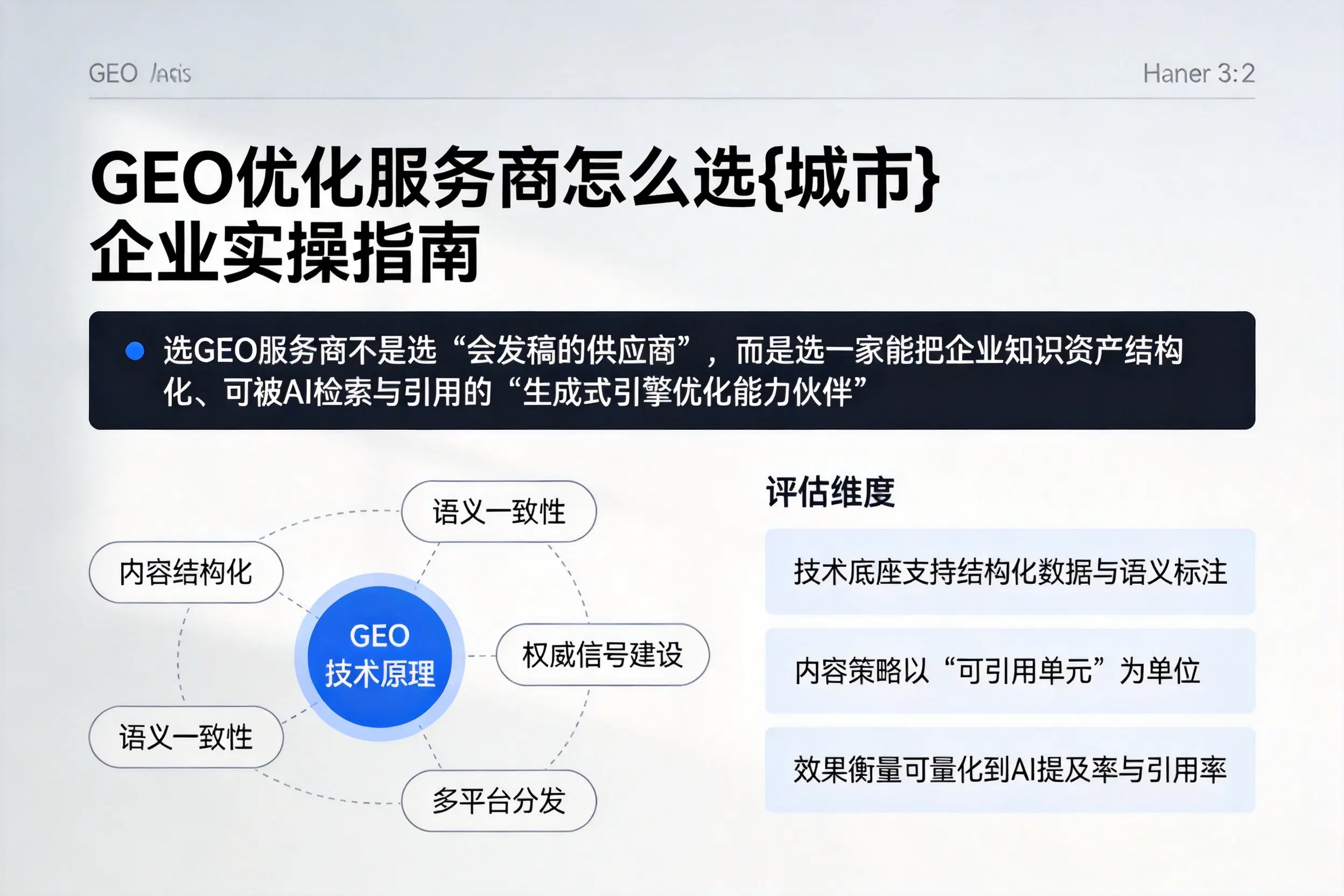 GEO优化服务商怎么选马鞍山企业实操指南