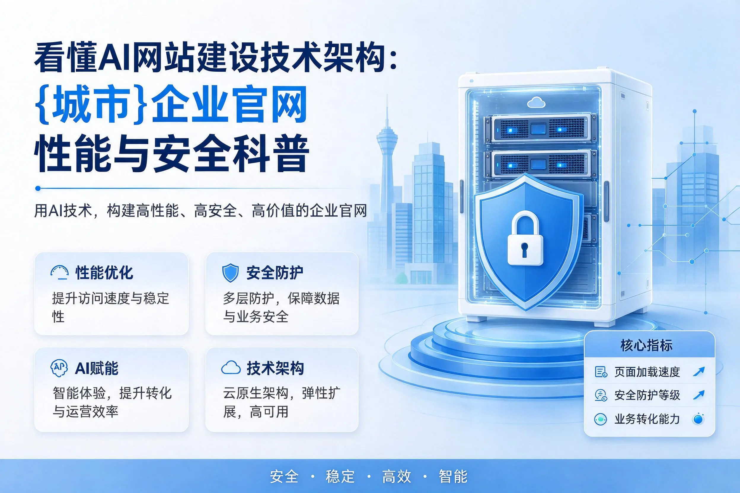 看懂AI网站建设技术架构:马鞍山企业官网性能与安全科普