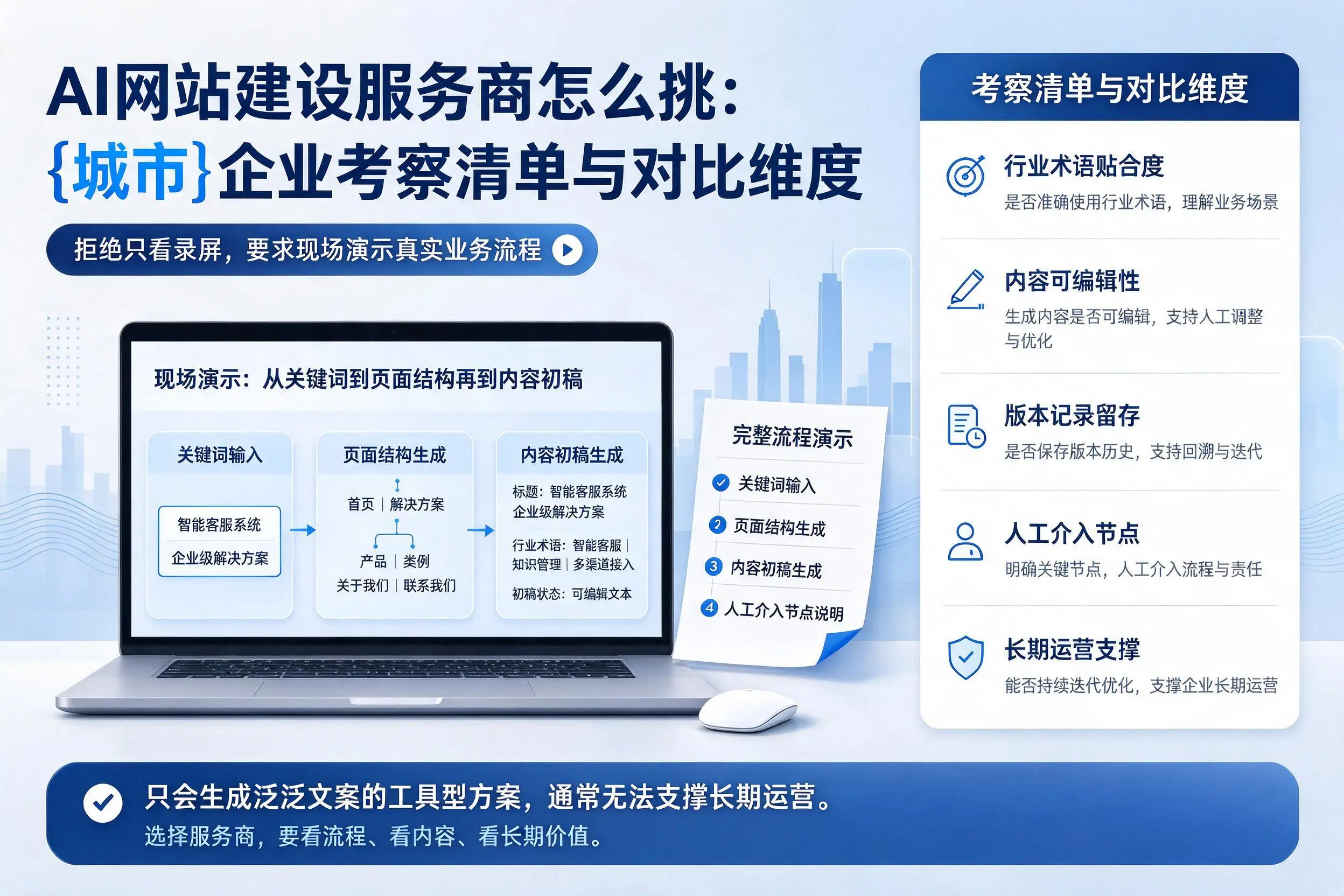 AI网站建设服务商怎么挑:马鞍山企业考察清单与对比维度
